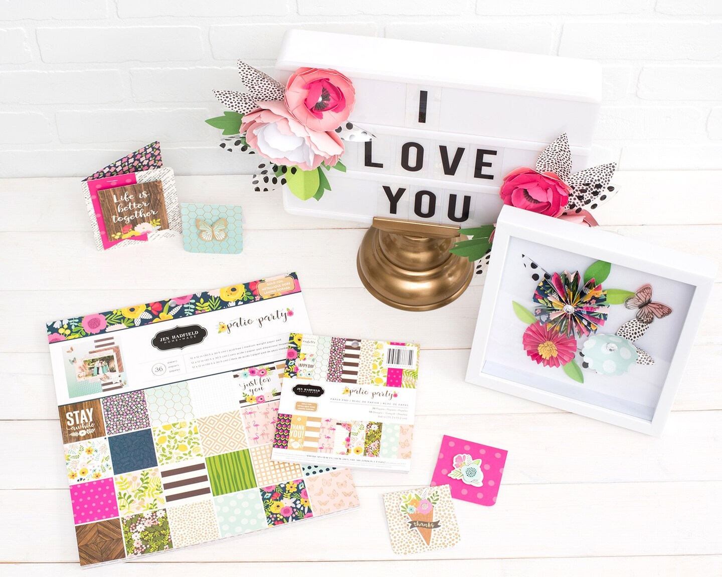 Pebbles Single-Sided 6x6" Paper Pad 36/Pkg-Patio Party, 18 Designs/2 Each