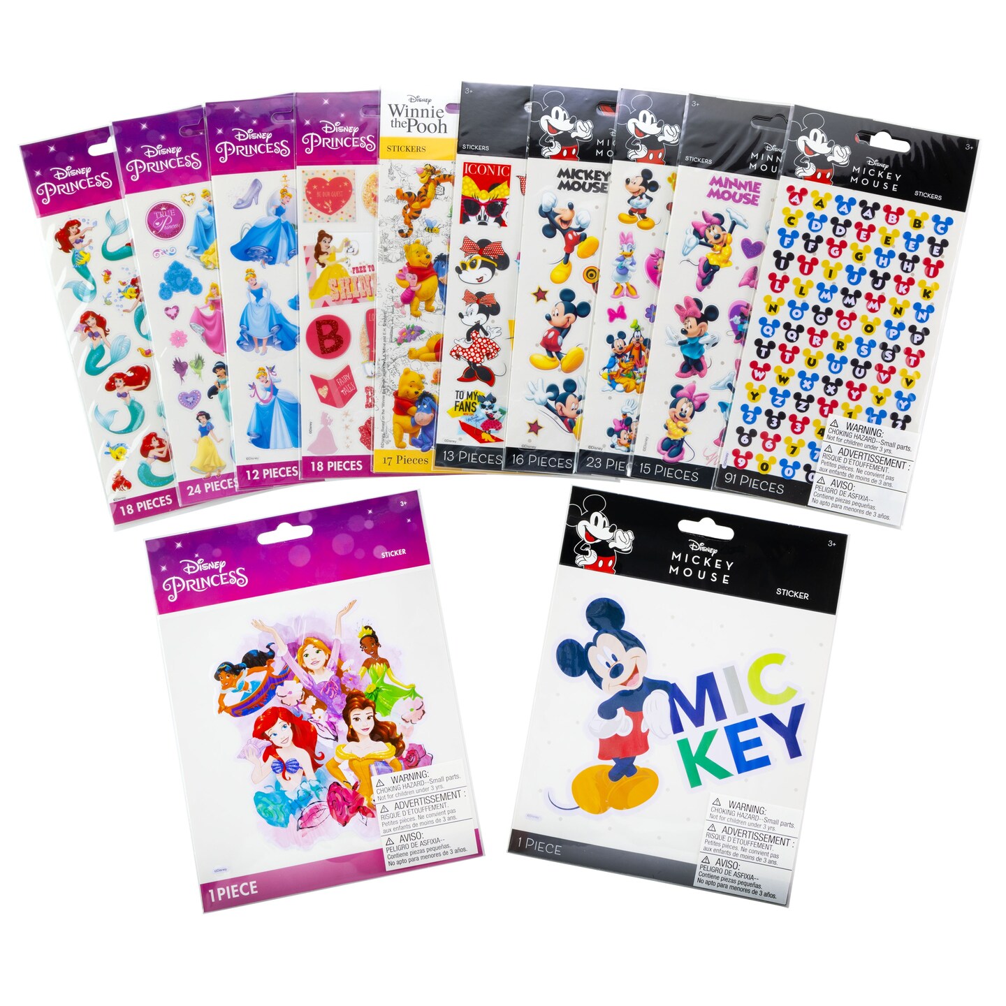 EK Disney Stickers 144/PKG-Assorted