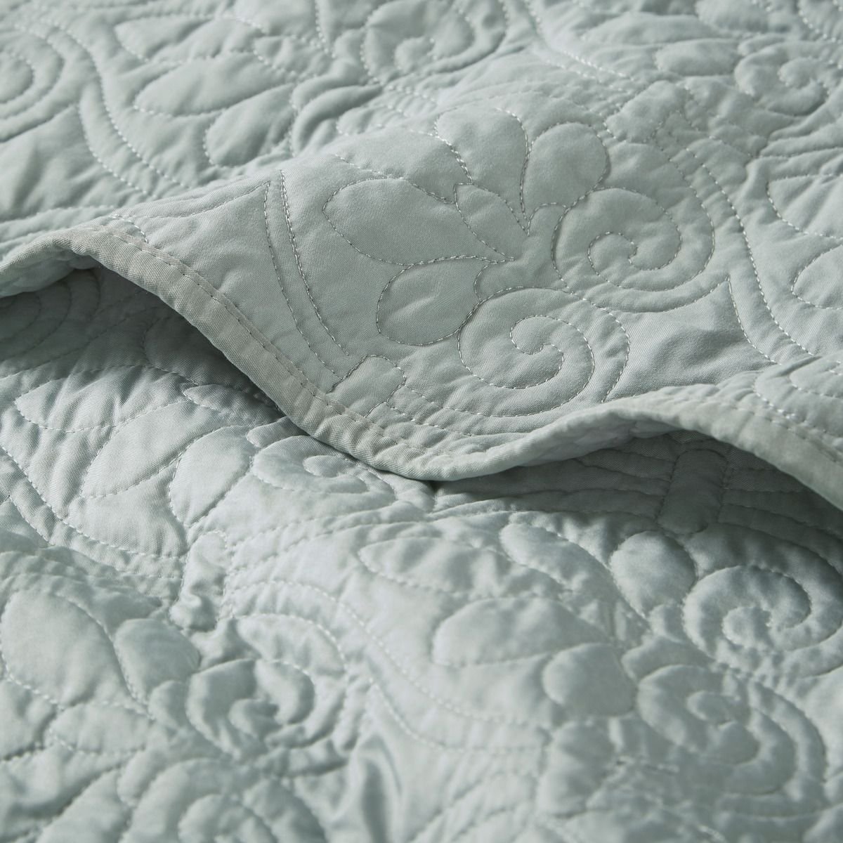 Edge Collections - 60" x 70" - Light Blue - Oversized Quilted Throw Seafoam - 1 Piece