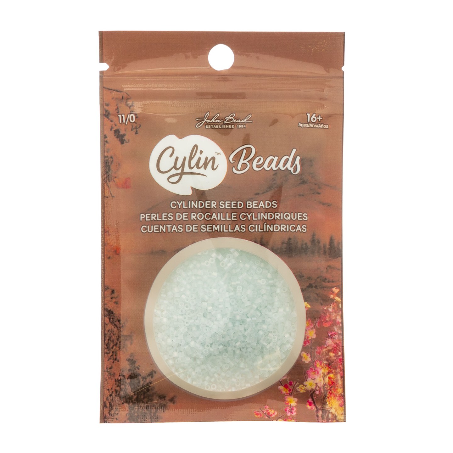 John Bead Matte Macaron Cylin Beads 11/0 Glass Cylindrical Seed Beads, 25g
