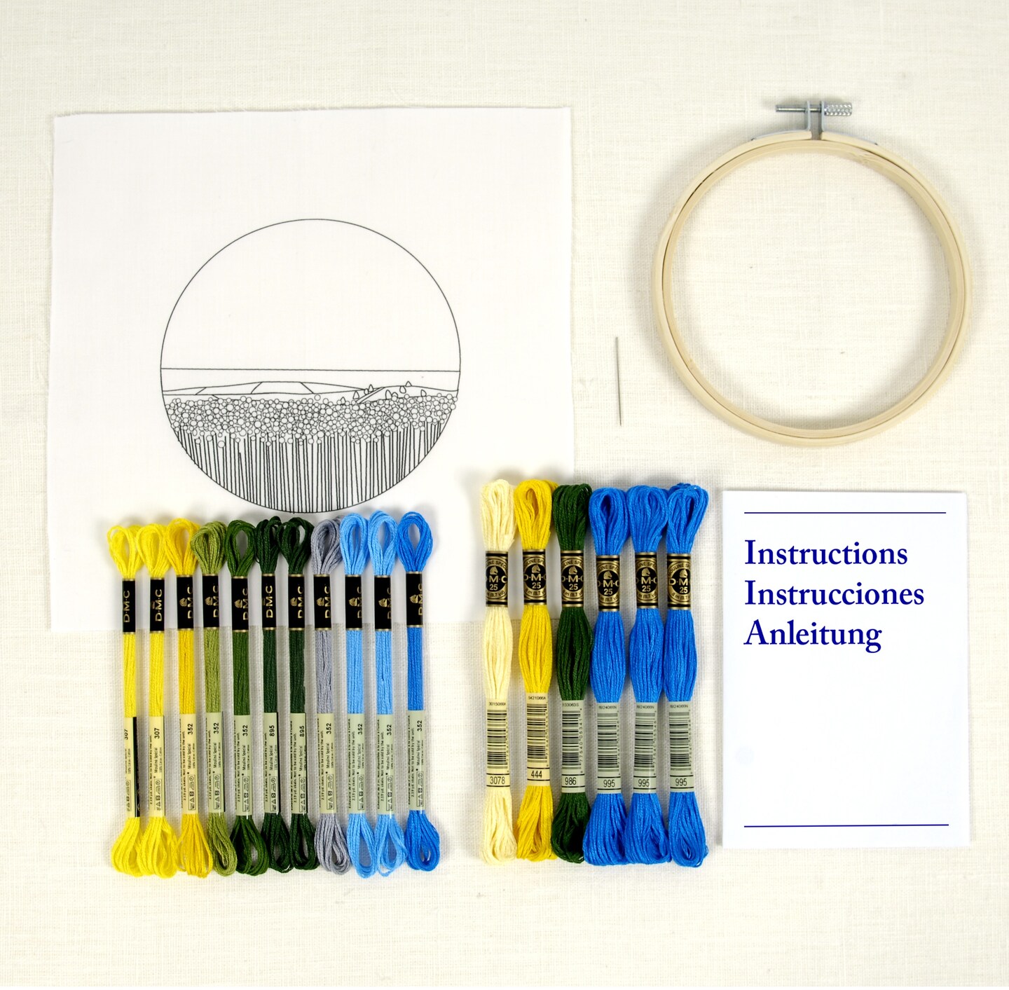 DMC Intermediate Embroidery Kit by Victoria Rose Richards-Sunflower Fields