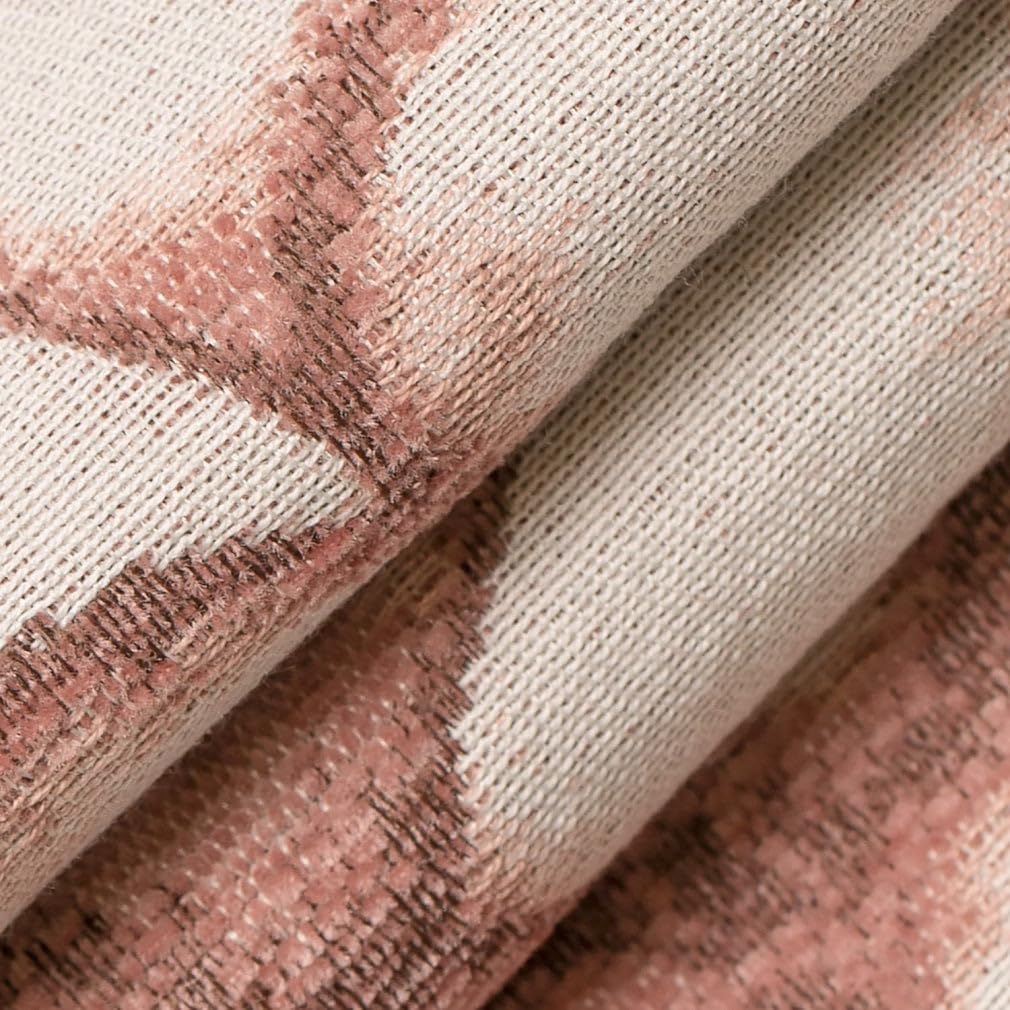 Pink Abstract Floral Woven Pattern Upholstery Fabric by The Yard - SKU: Ashley Blush