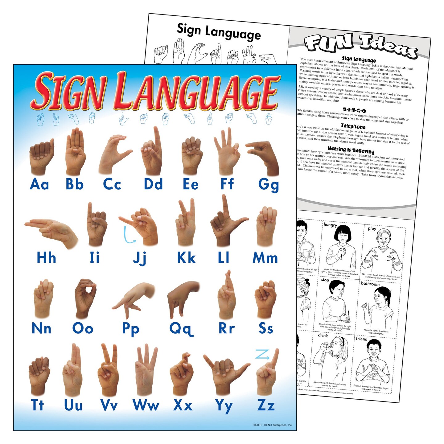 Sign Language Learning Chart, 17&#x22; x 22&#x22;