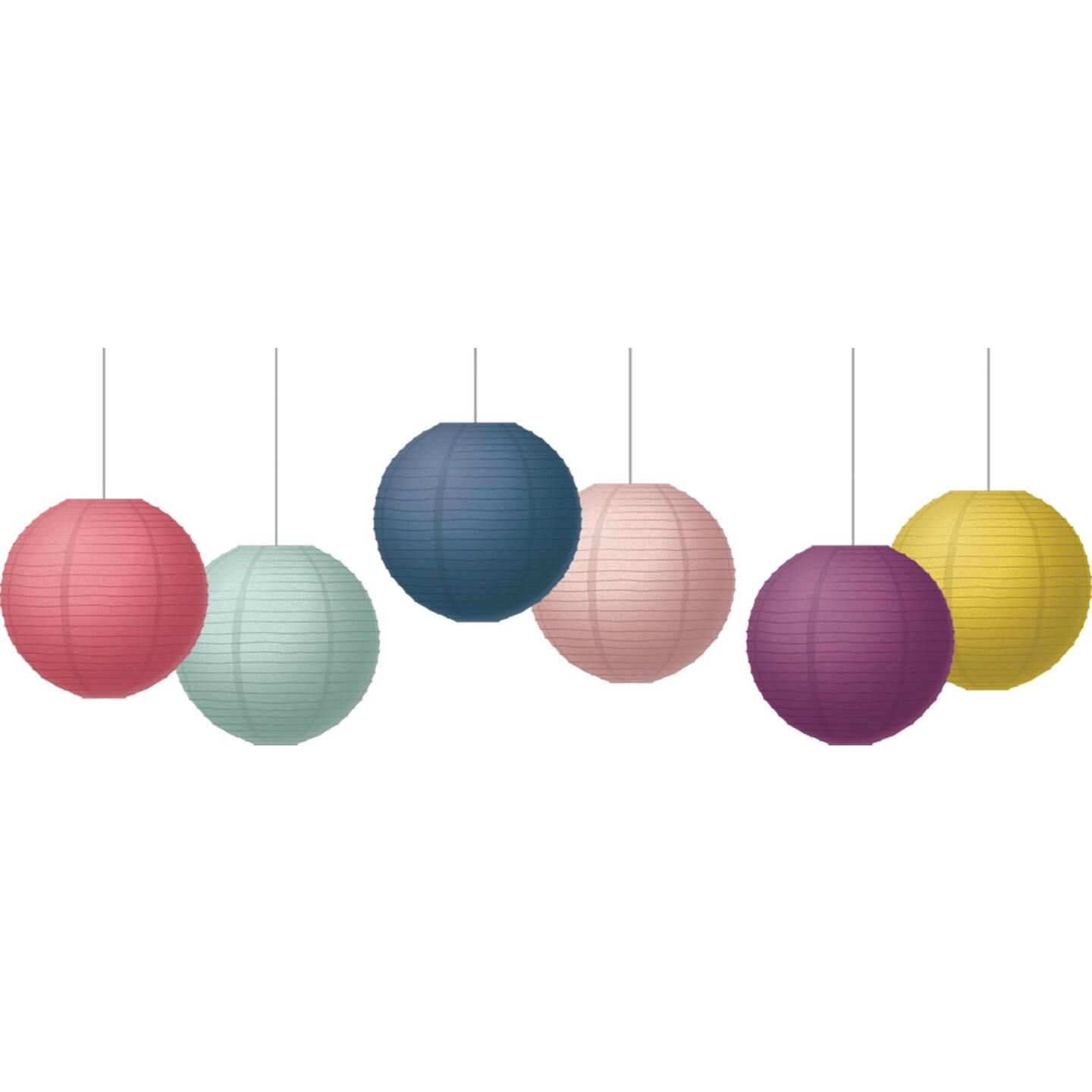 Oh Happy Day 8&#x22; Paper Lanterns, Pack of 6
