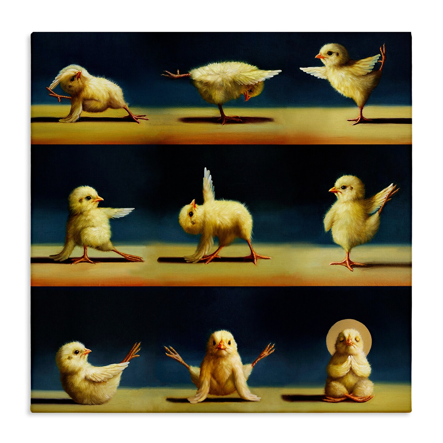 Stupell Industries Yoga Chicks Stretching Meditation Canvas Wall Art