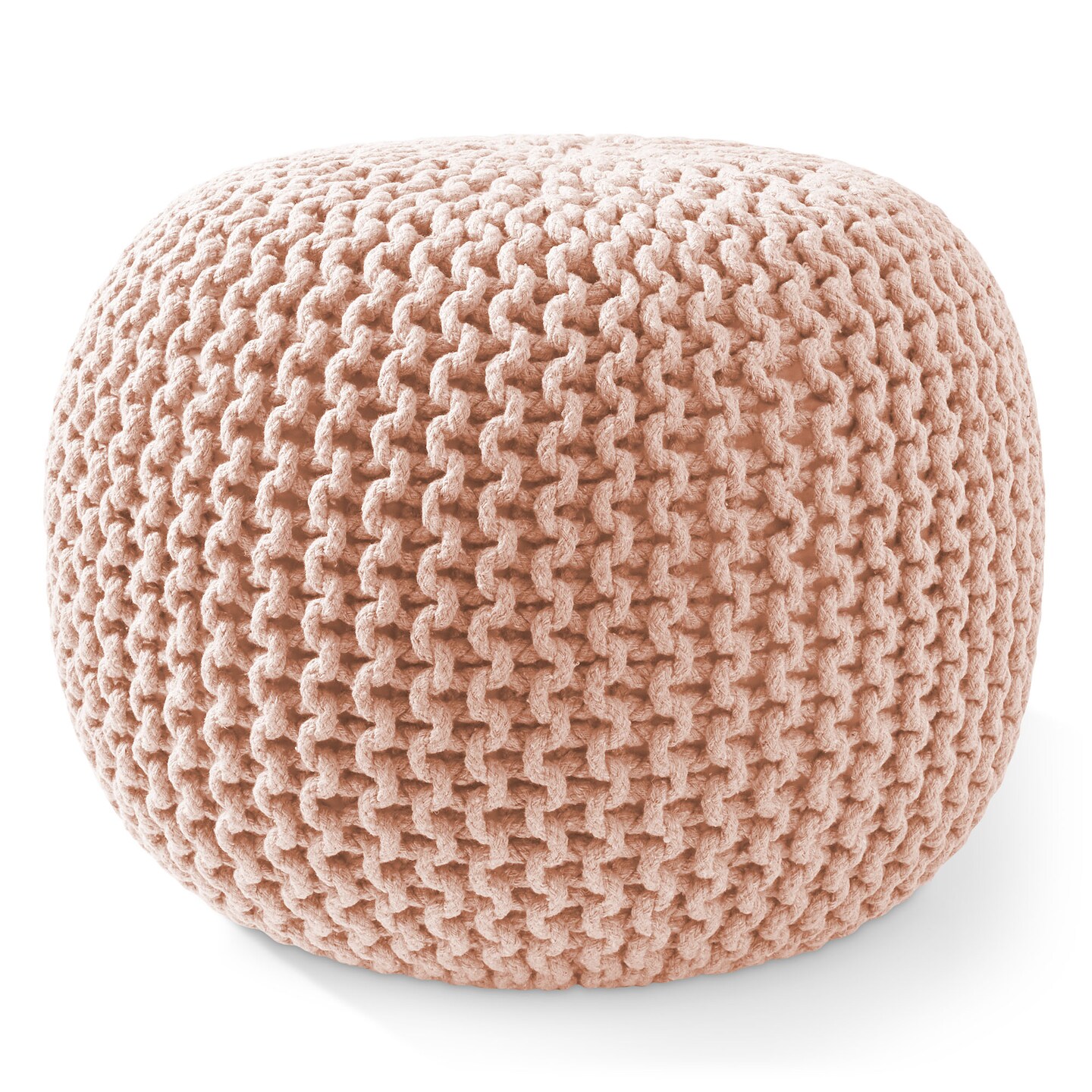 Casafield Pouf Ottomans, Cotton Knit Foot Stools, Boho Floor Pouffes for Living Room, Bedroom, Home Office