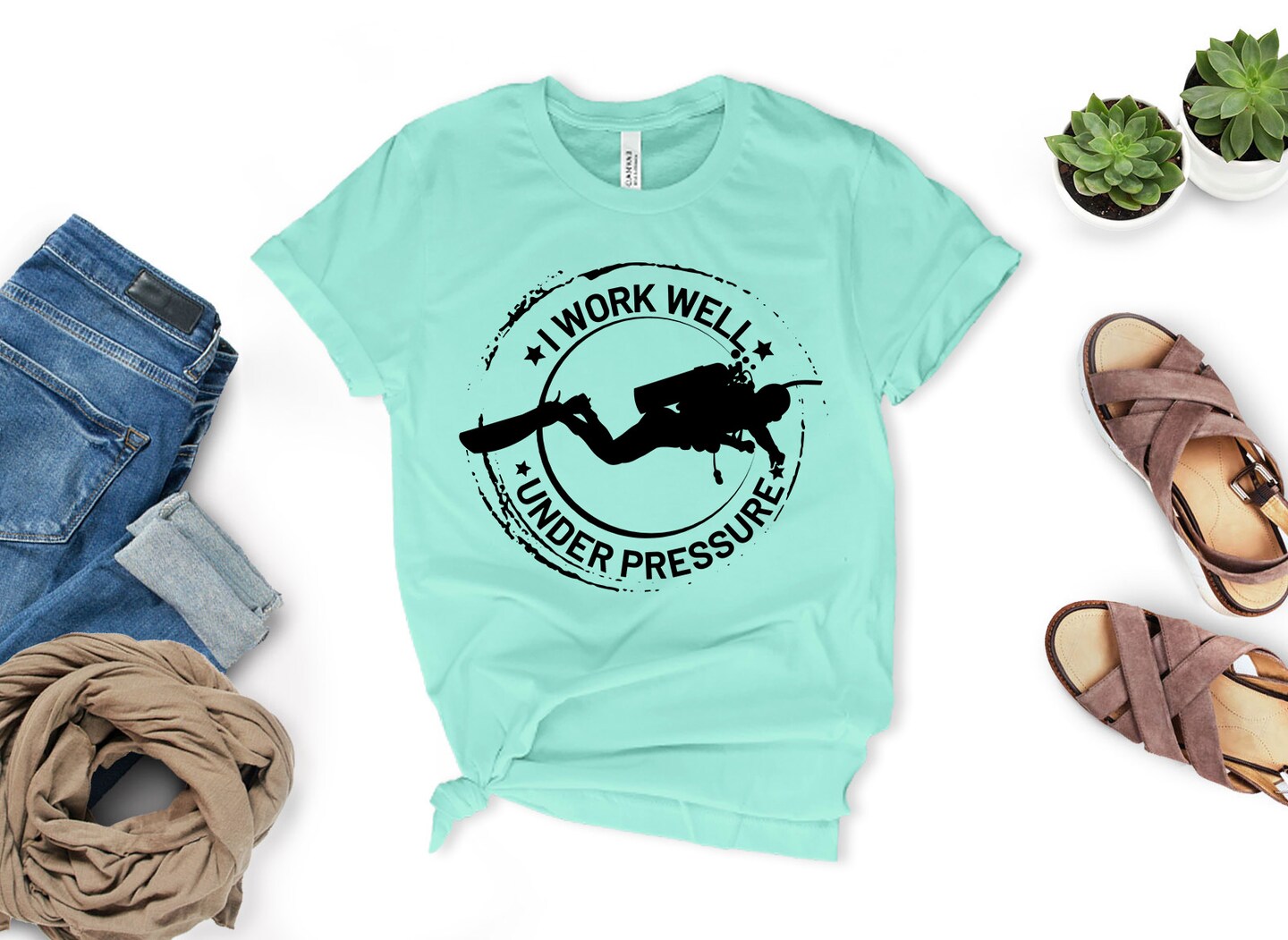 Scuba Diver Shirt, Dive T-Shirt, Under Pressure Tee, Diver Gift, Scuba Apparel, Ocean Lover Shirt, Dive Gear, Scuba Life, Diver Merchandise product 5