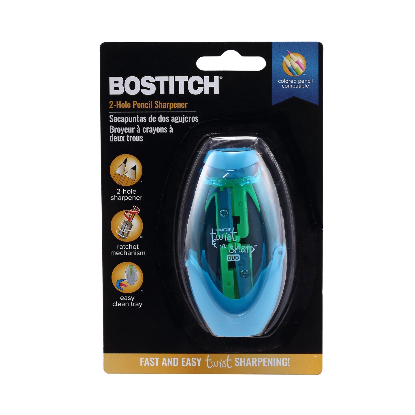 Twist-n-Sharp&#x2122; Duo Pencil Sharpener, Assorted Colors