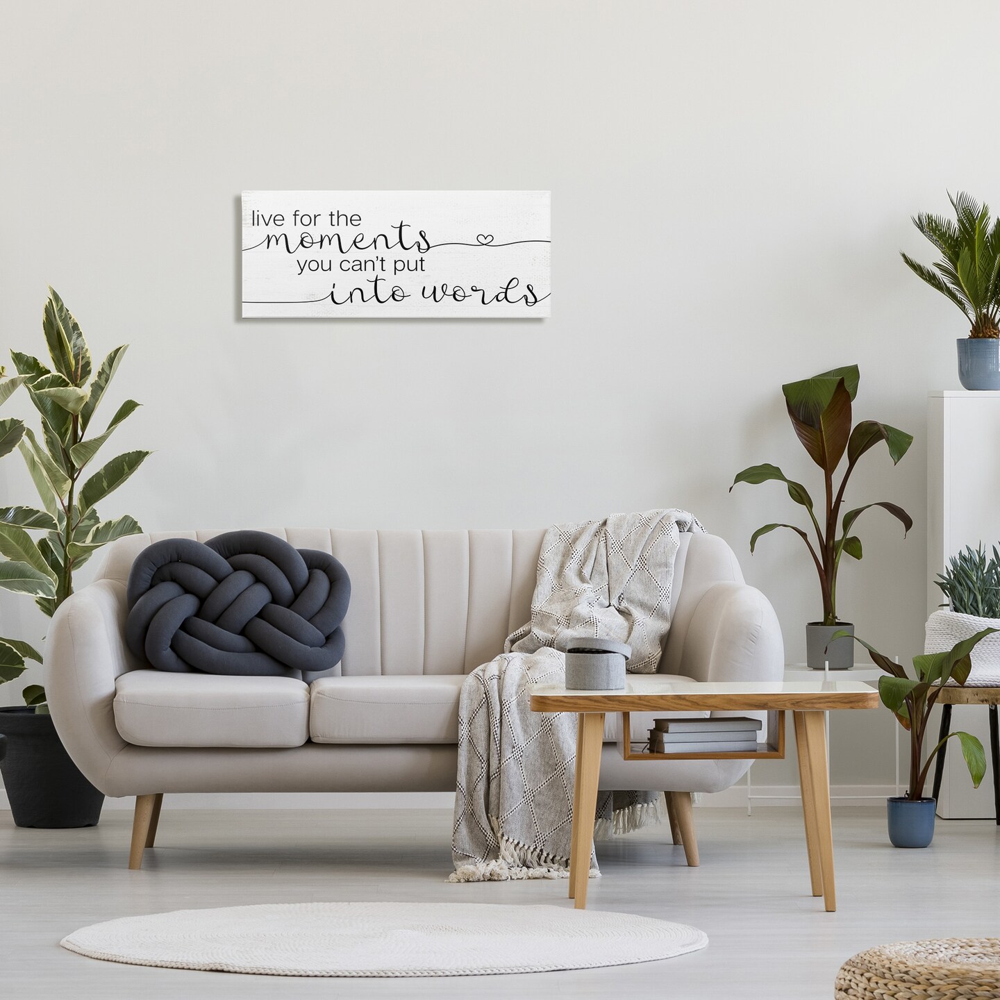 Stupell Industries Live for the Moments Phrase Canvas Wall Art
