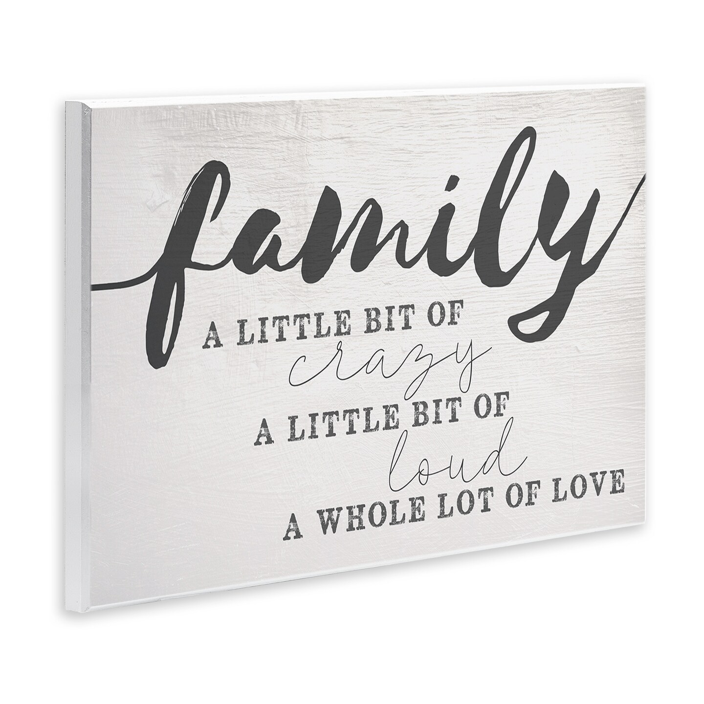 Stupell Industries Family Crazy Loud Love Design Wall Plaque Art