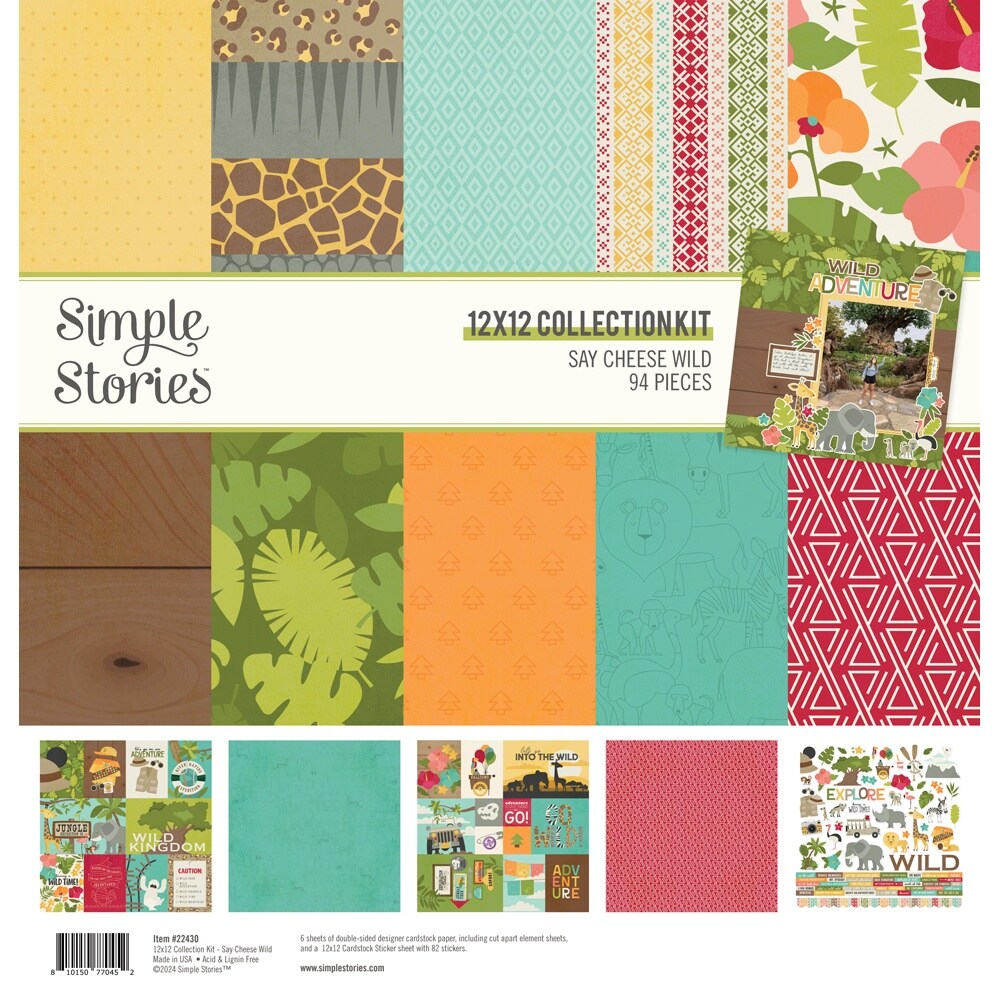 Simple Stories Collection Kit 12&#x22;X12&#x22;-Say Cheese Wild
