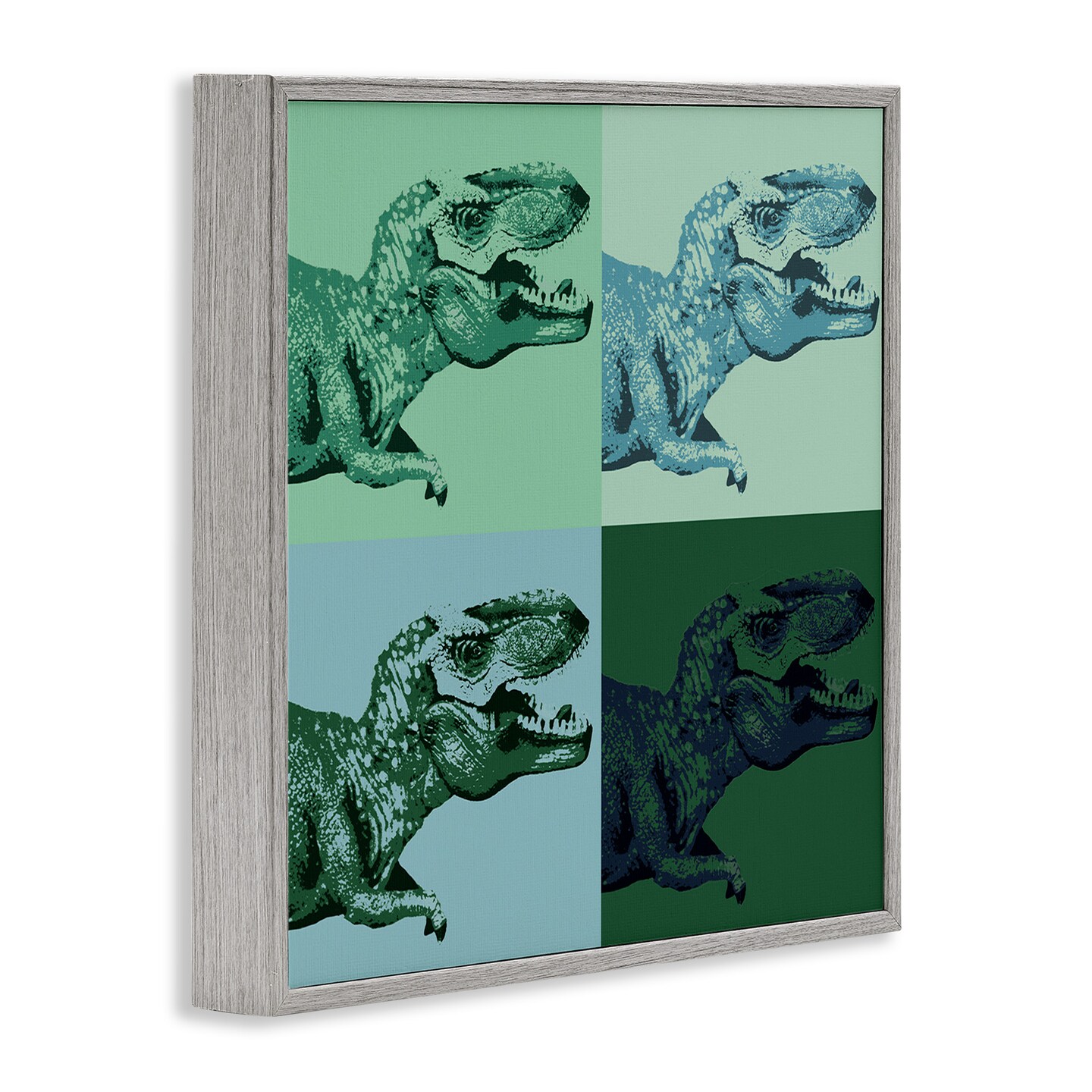 Stupell Industries Vintage Roaring T-Rex Dinosaur Framed Giclee Art