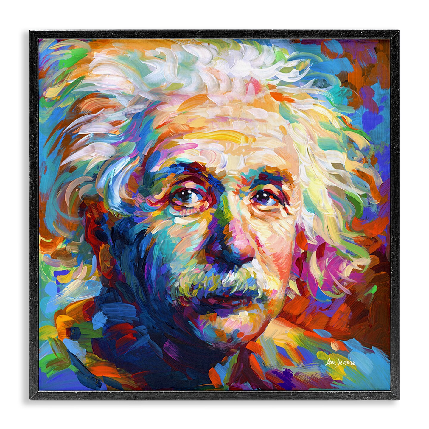 Stupell Industries Abstract Albert Einstein Portrait Framed Giclee Art