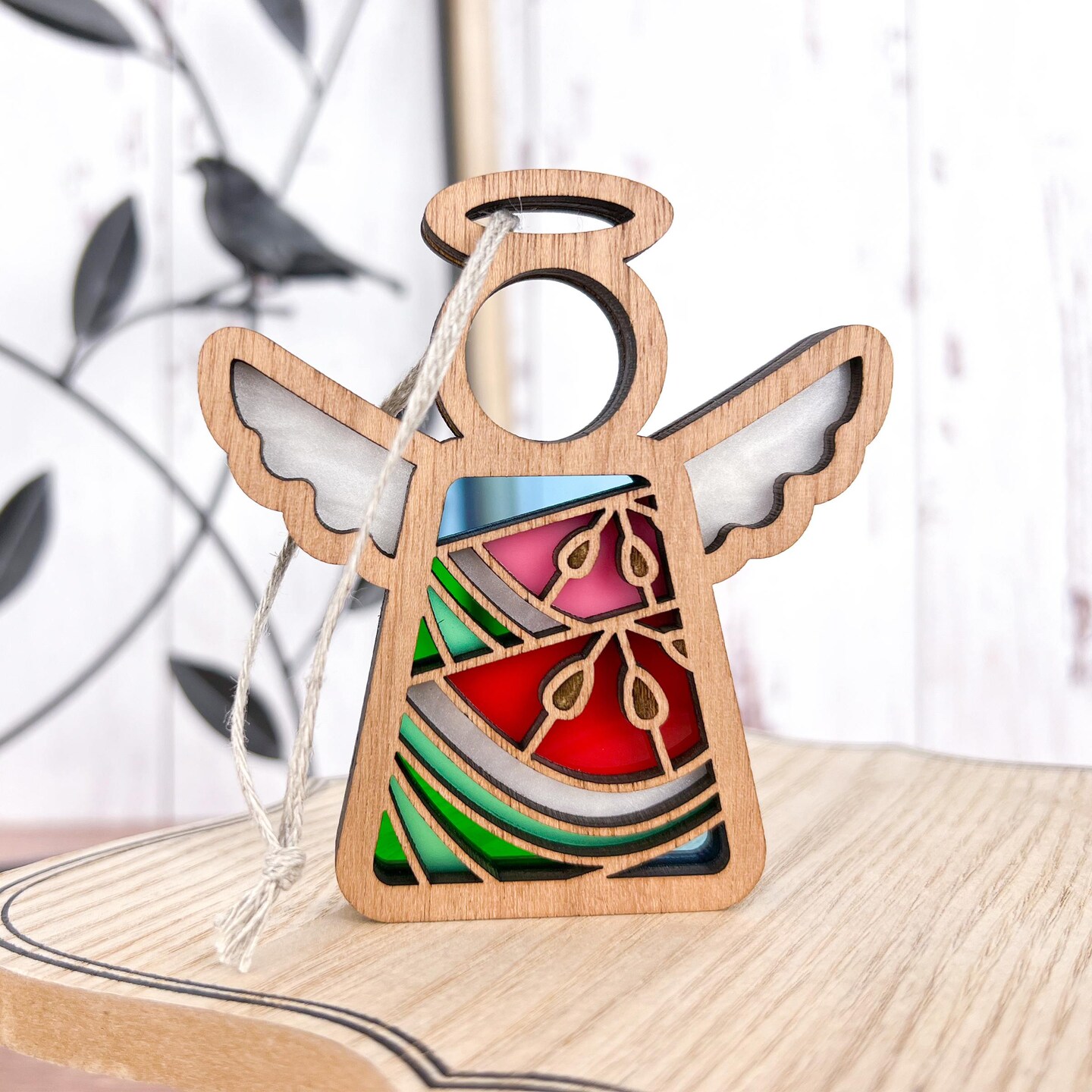 3.5&#x22; Summer Watermelon Ornament - Handcrafted in Texas - Mother&#x27;s Angels&#xAE; Figurine - Mother&#x27;s Day Gifts
