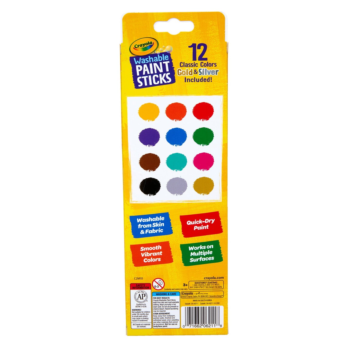 12ct Washable Paint Sticks