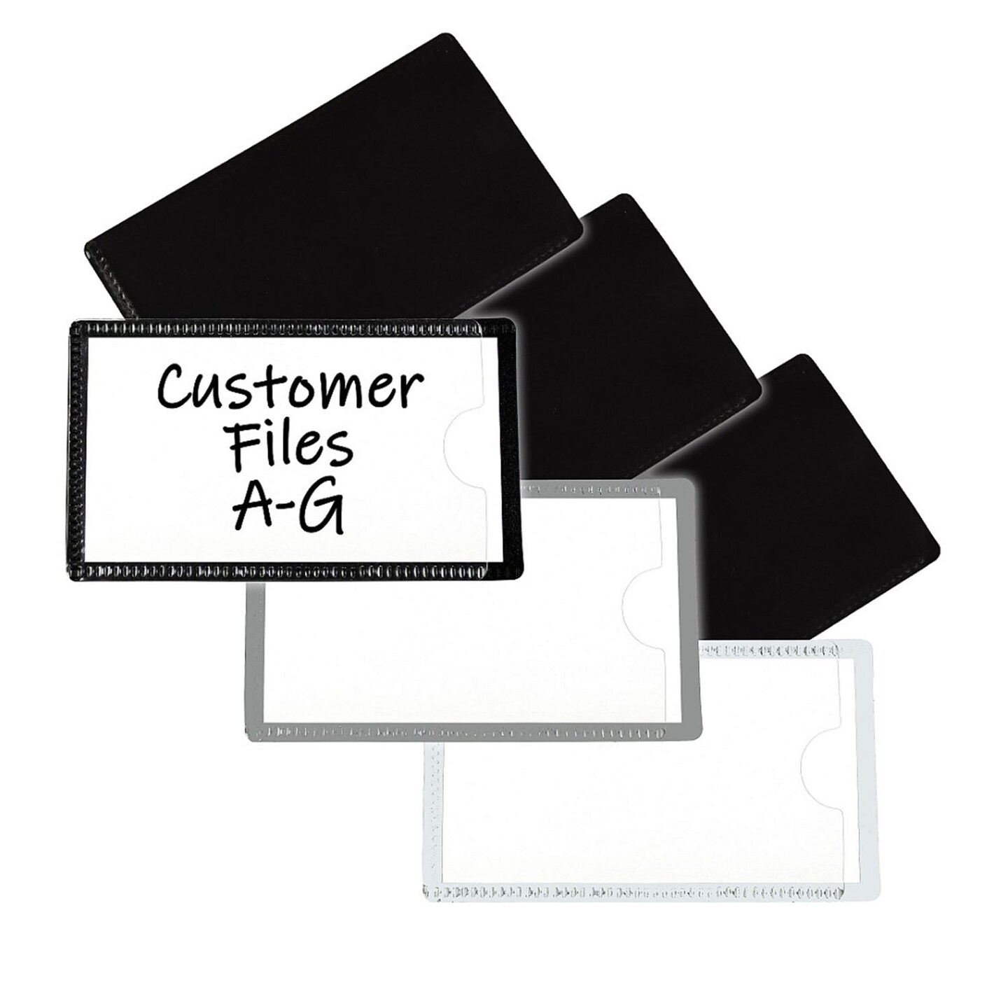 Slap &#x27;N Go Magnetic Holders, Side Load, 4-1/4 x 2-1/2, White, Pack 10