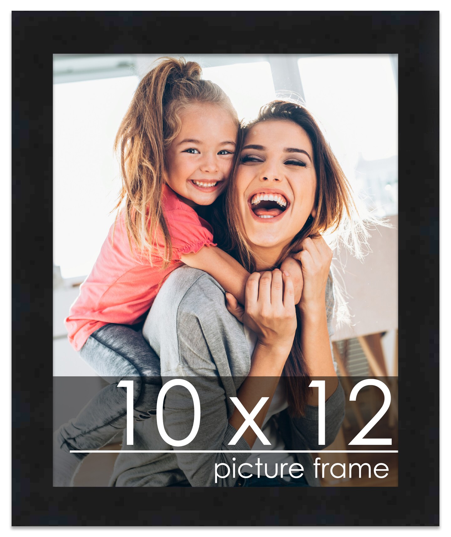 10x12 Solid Wood Picture Frame with UV-Resistant Acrylic &#x26; Acid-Free Backing, Available in 6 Finishes: Matte Black, Matte White, Metallic Bronze, Silver, Natural Wood Grain &#x26; Mahogany