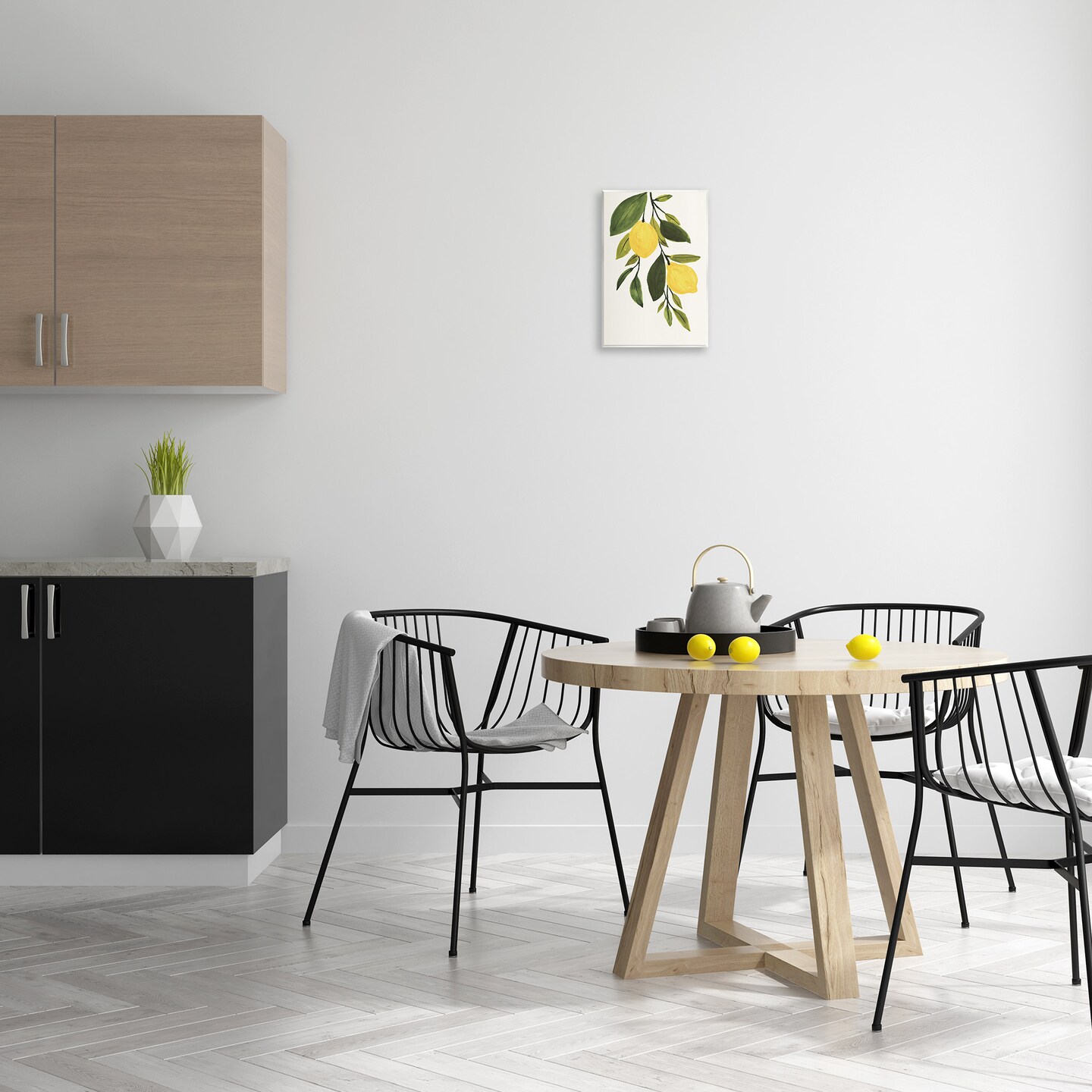 Stupell Industries Simple Yellow Country Lemon Leaf Wall Plaque Art