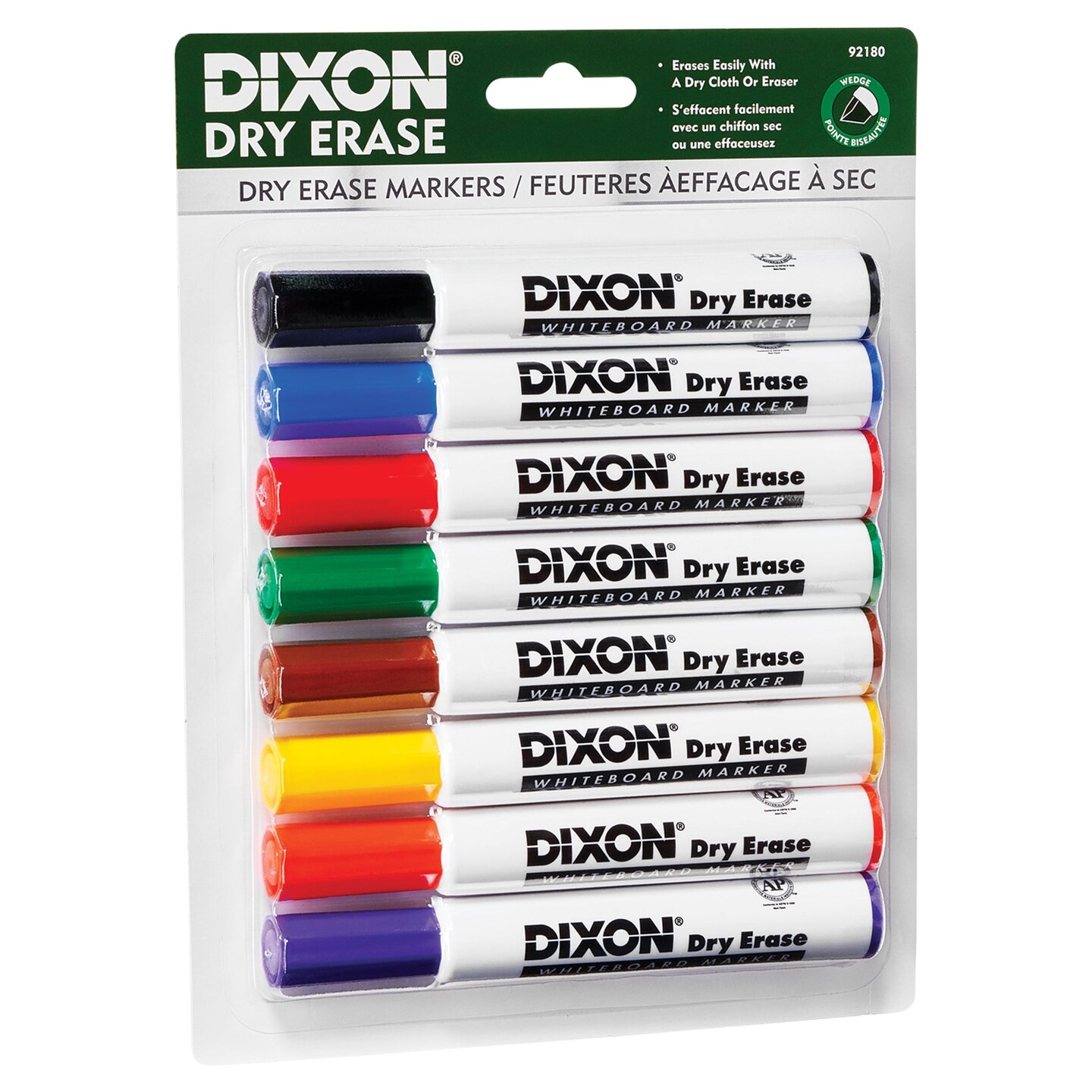 Dry Erase Markers Wedge Tip, 8 Color Set