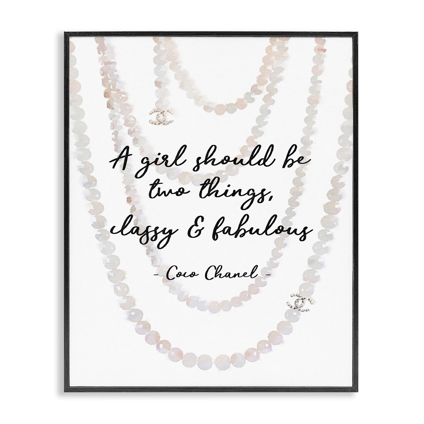 Stupell Industries Classy &#x26; Fabulous Fashion Quote Framed Giclee Art