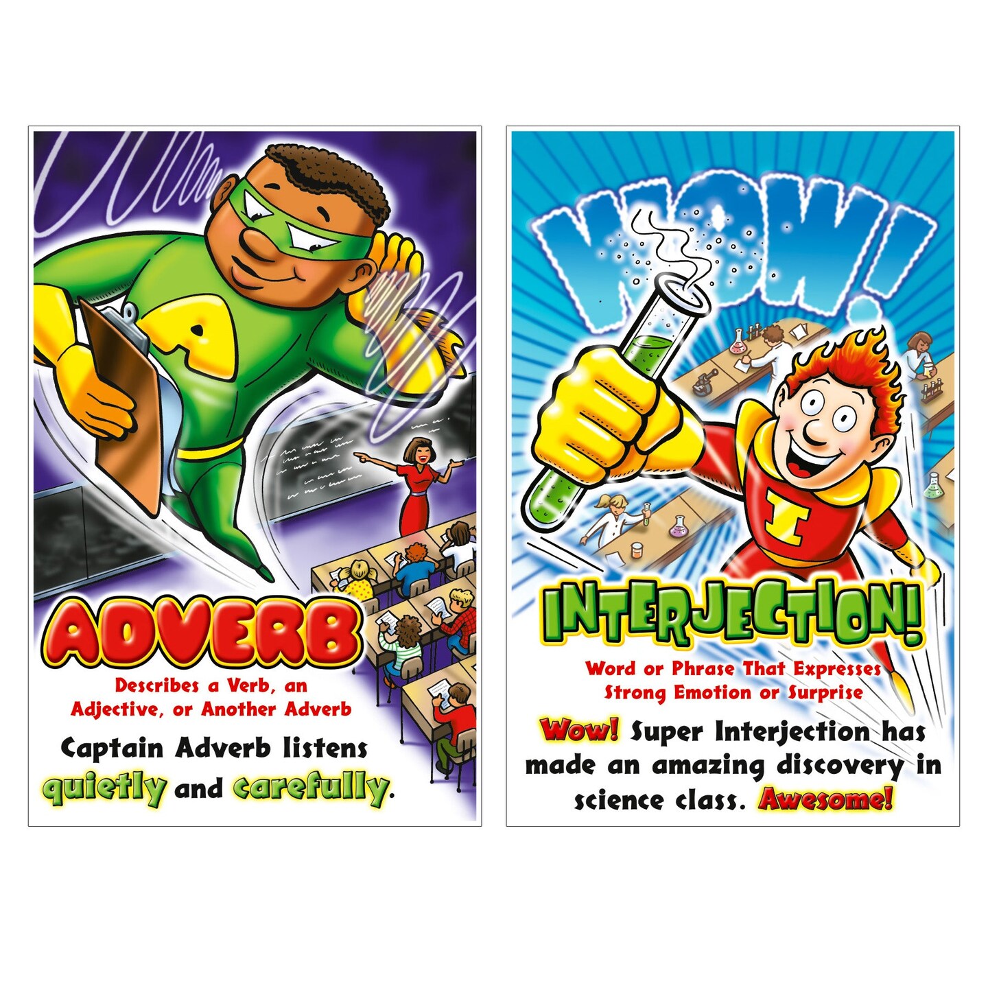 Parts of Speech Superheroes Bulletin Board Set