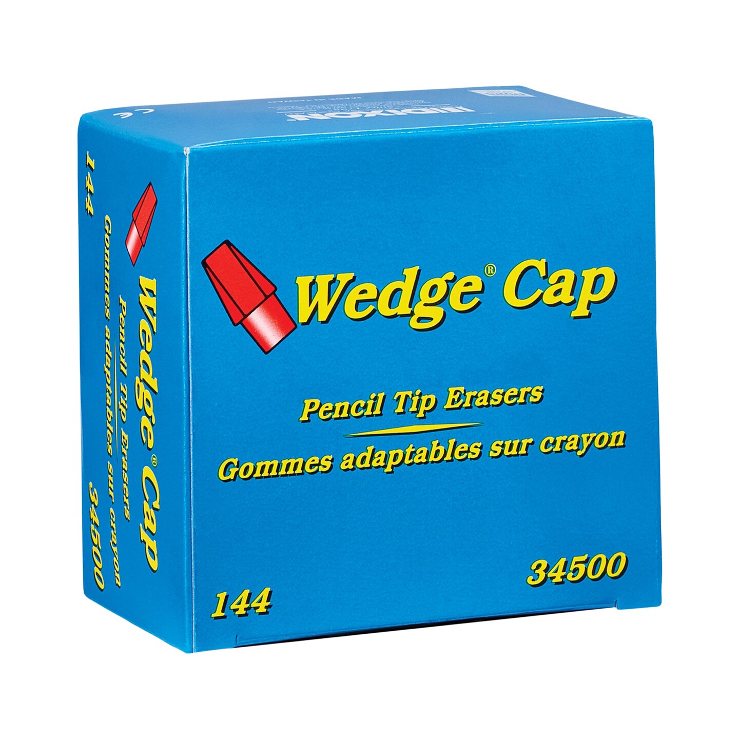 Wedge Pencil Cap Erasers, Pink, Pack of 144