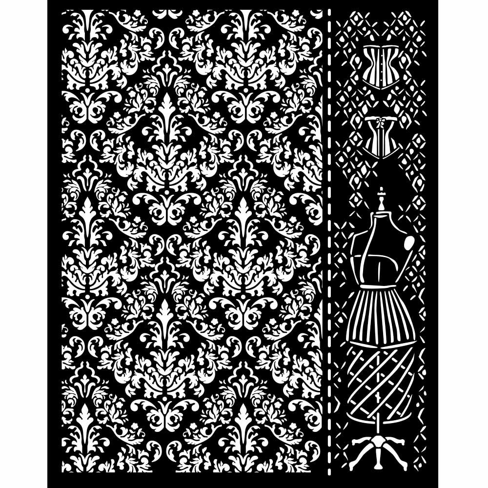 Stamperia Stencil 7.87&#x22;X9.84&#x22;-Brocante Antiques Mannequin