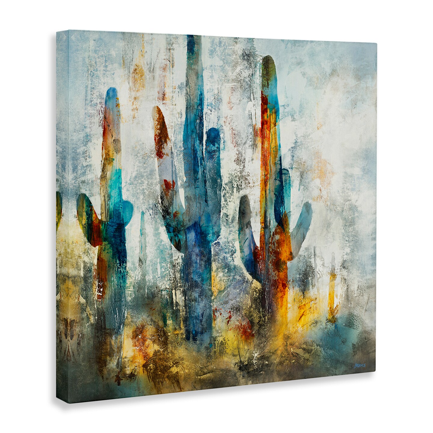 Stupell Industries Abstract Vibrant Cacti Silhouettes Canvas Wall Art