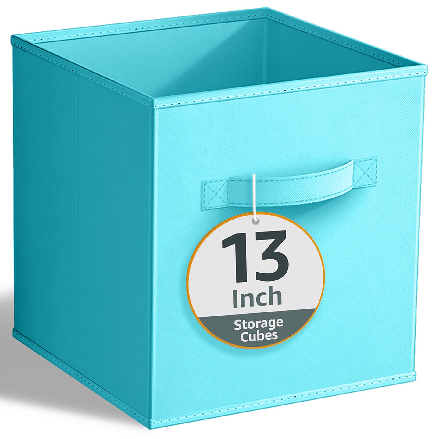 Sorbus Fabric Storage Cubes, Large 13 Inch Storage Bins, Foldable Cube Baskets with Handle, 1-Pc Solid Colors