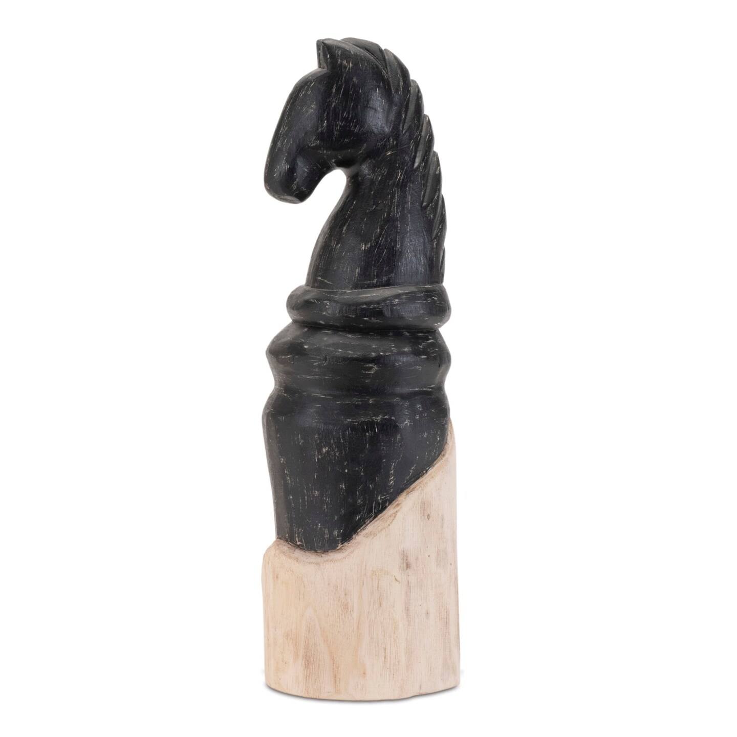 Melrose Mango Wood Knight Chess Piece Figurines - 13.75&#x22; - Set of 2