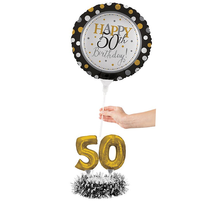 50th Birthday Balloon Centerpiece Kit