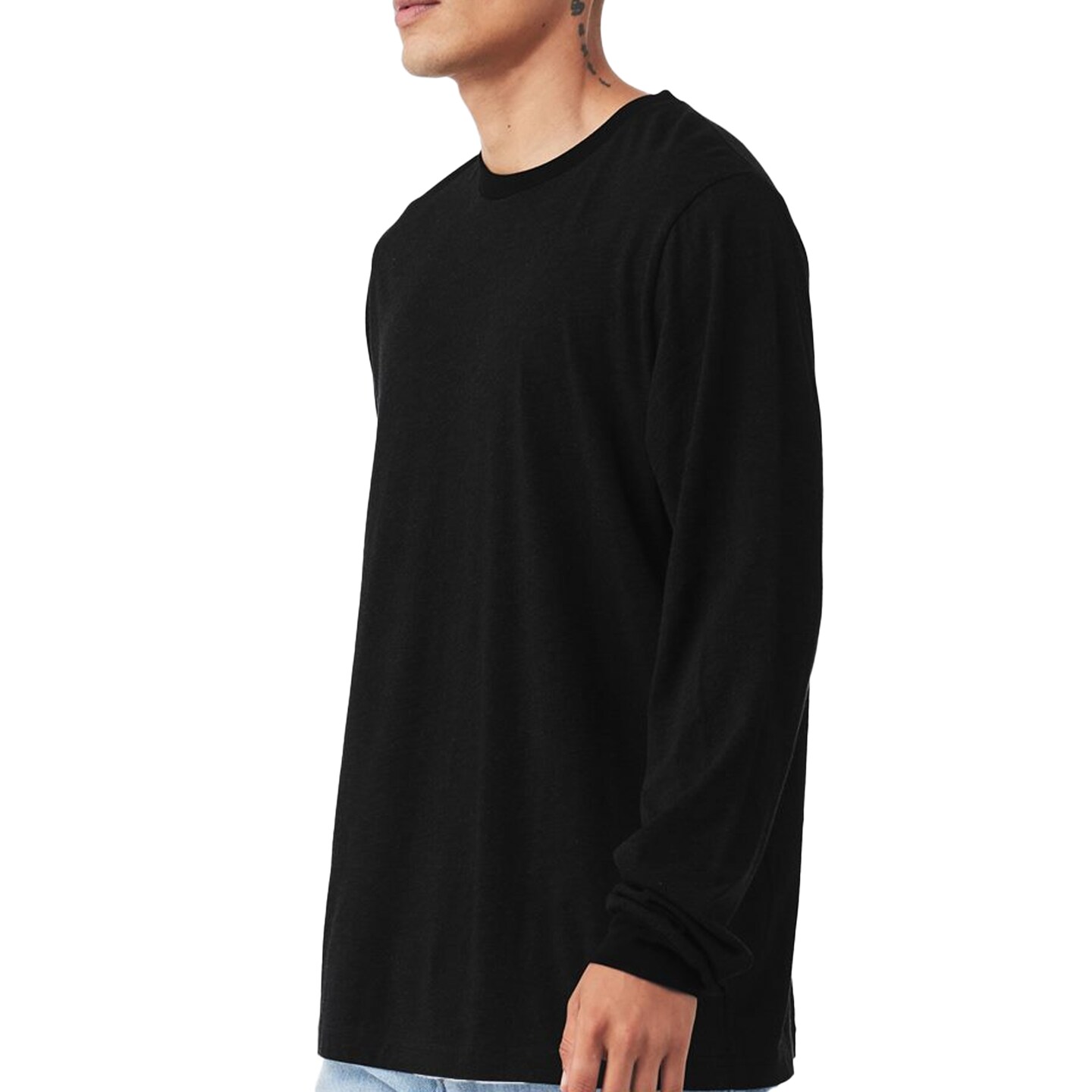 Bella + Canvas Long Sleeve T-Shirt, Men’s Heavy Cotton Jersey Tee.