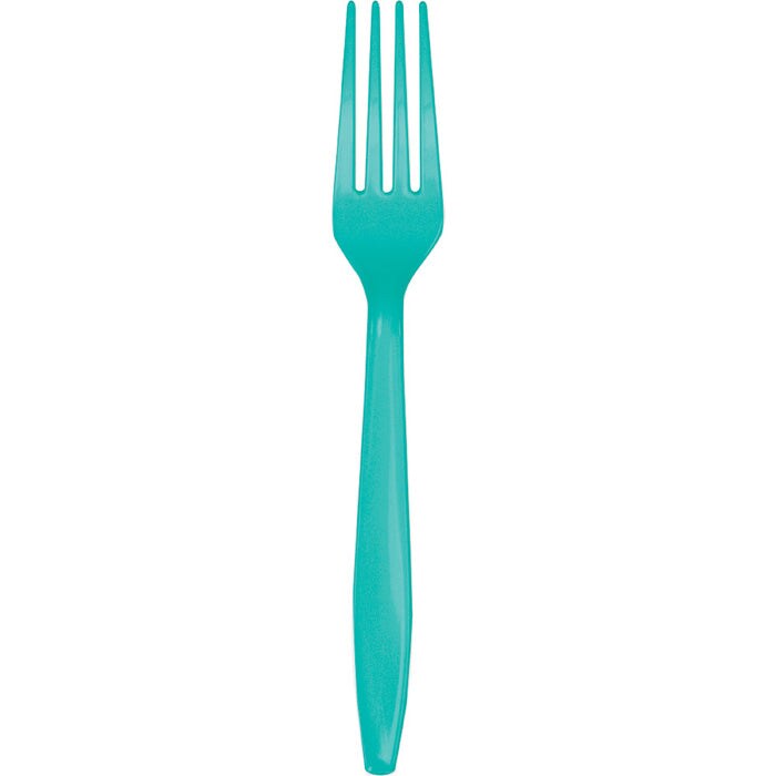 Teal Lagoon Plastic Forks (24/Pkg)