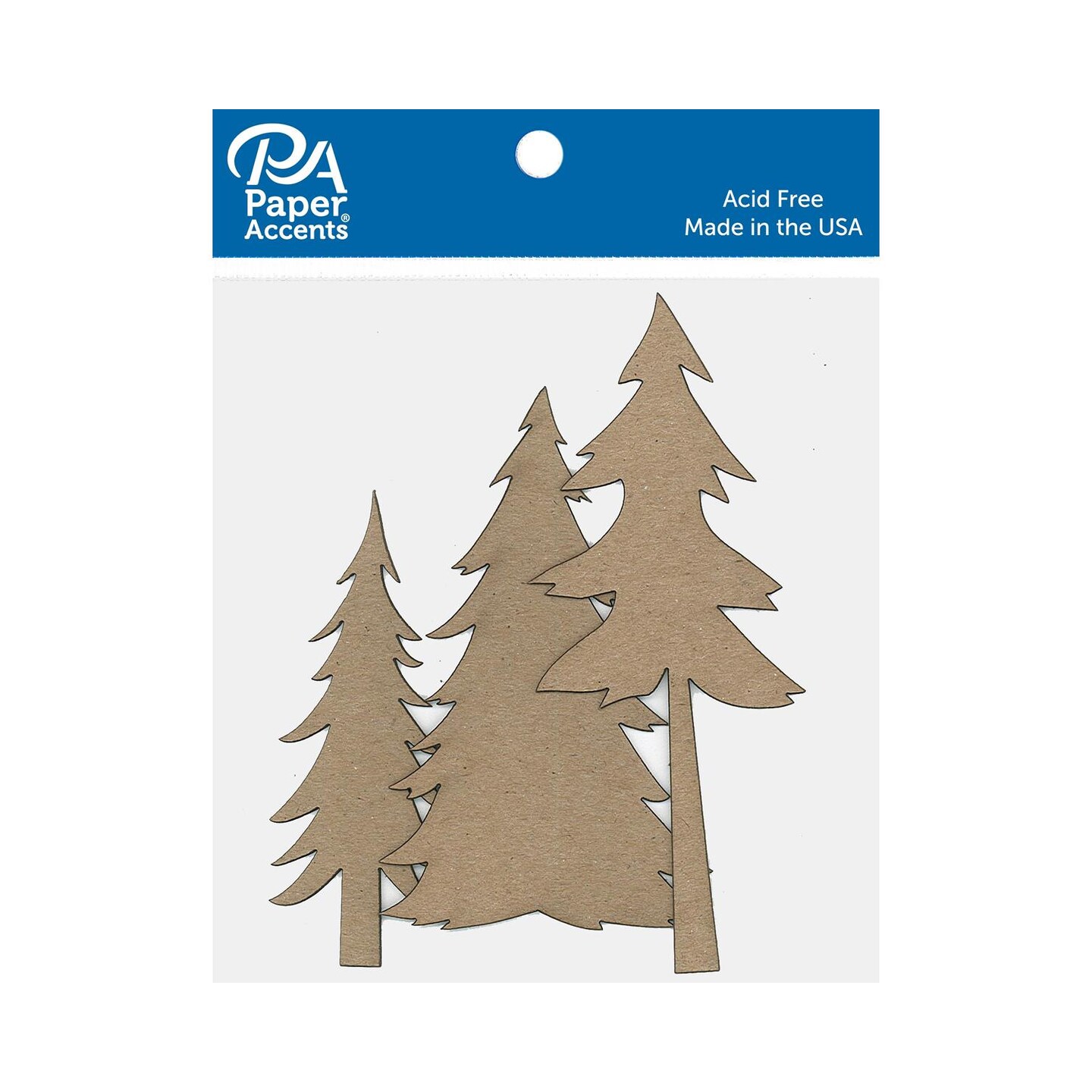 Chip Shape 6pc Fir Trees Ast Natural