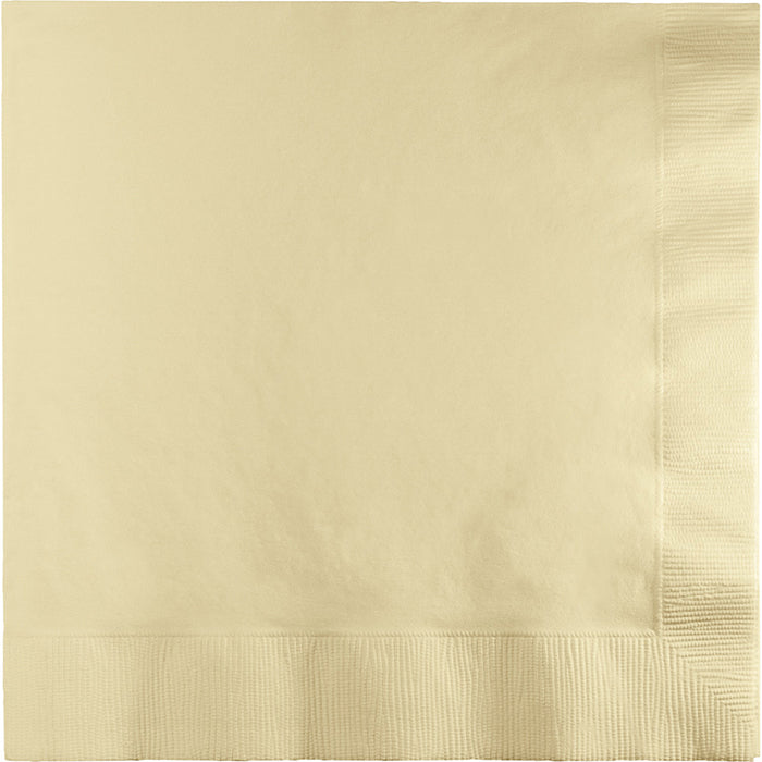 Ivory Dinner Napkins 3Ply 1/4Fld (25/Pkg)