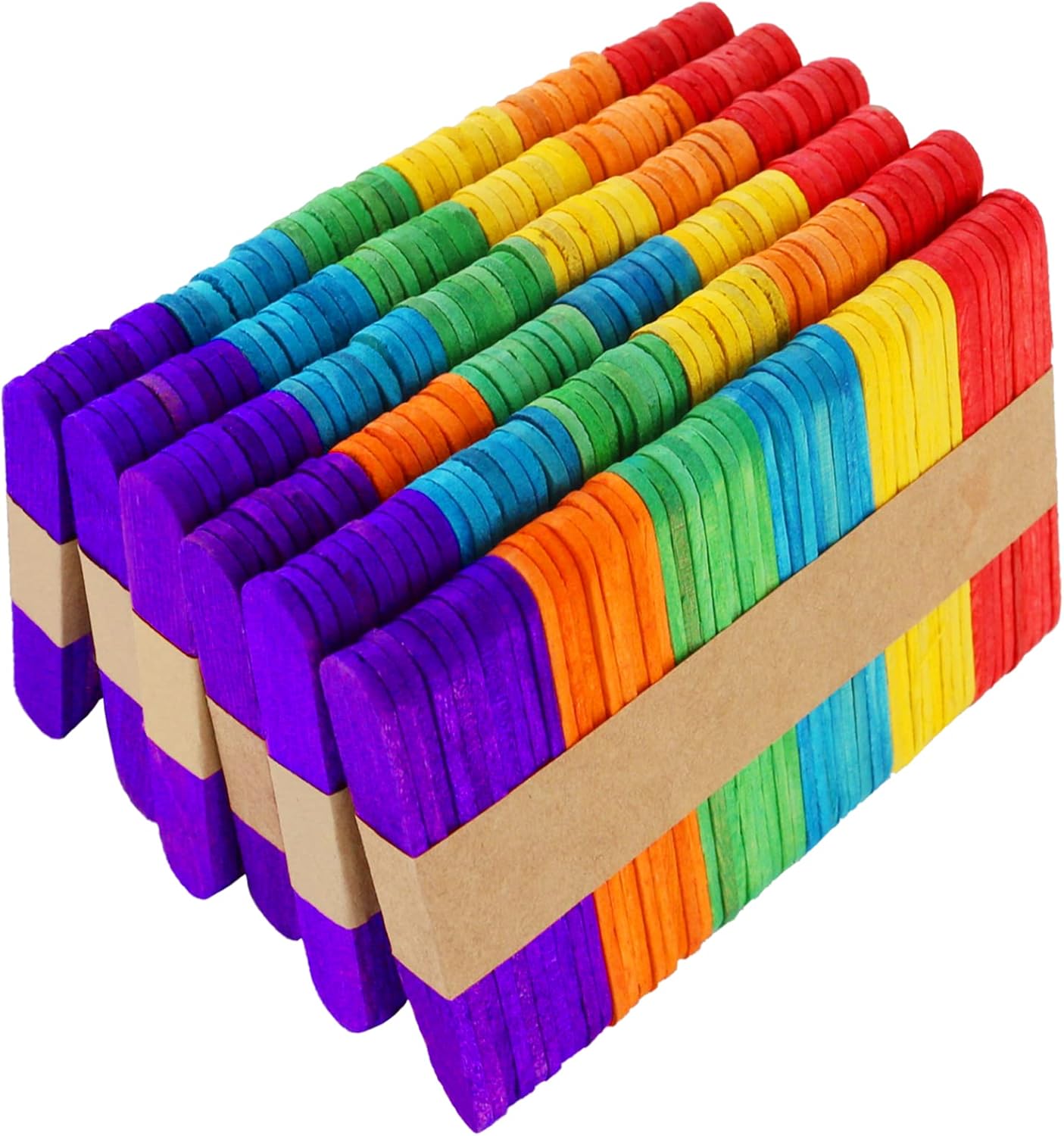 450PCS Colored Craft Sticks, 2.5 Inch Mini Wood Popsicle Sticks
