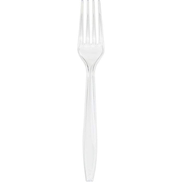 Bulk Pack of 48 Clear Plastic Forks