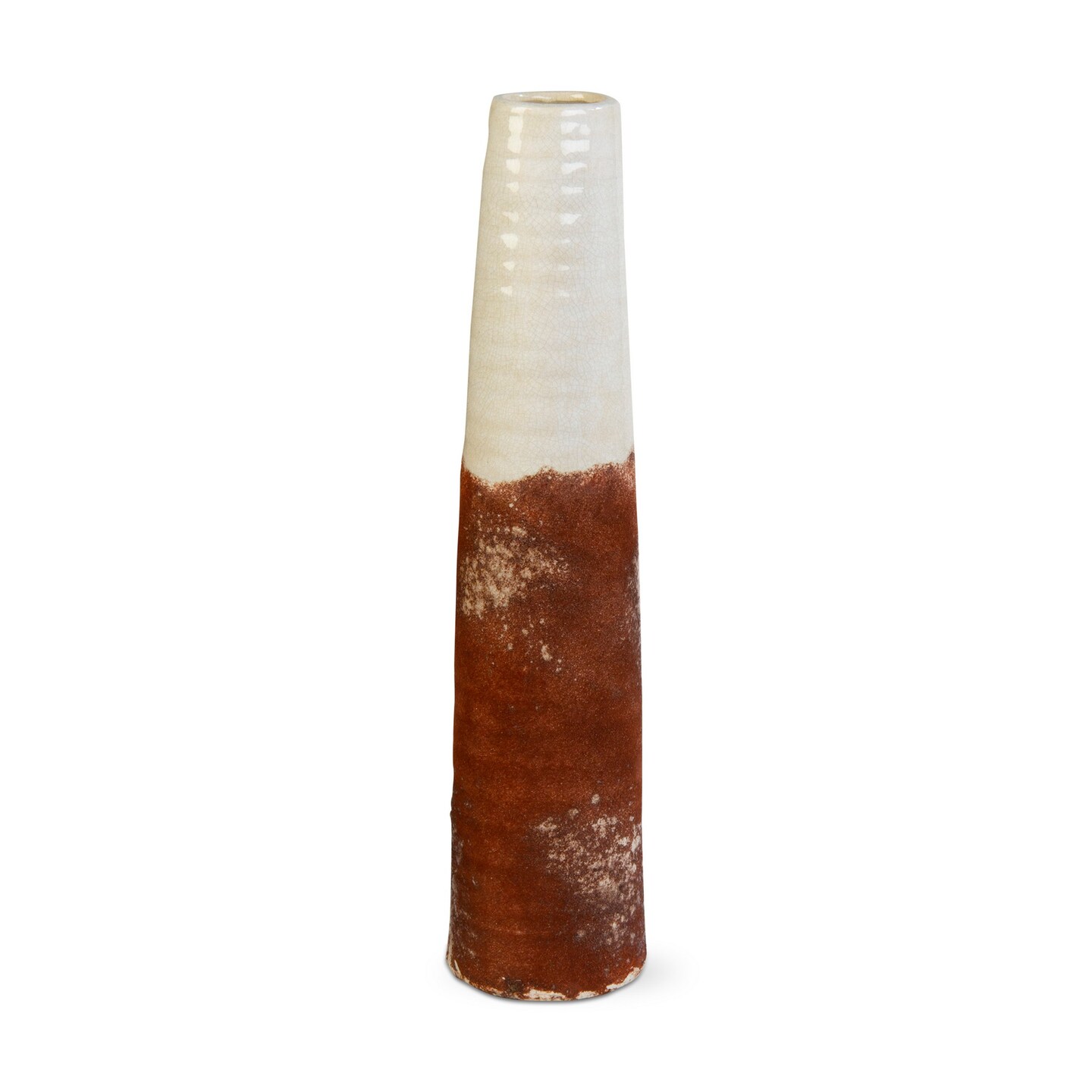 Ibiza Rustic Medium Terracotta Vase - Decorative Bud Vase in Orange, 19.29" H x 4.33" W, Easy Care