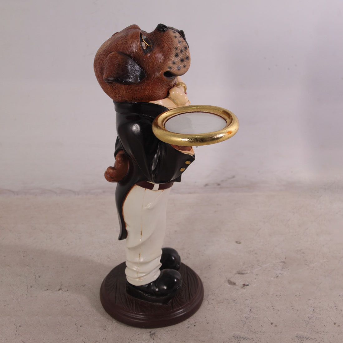 Small Bulldog Boxer Butler Statue