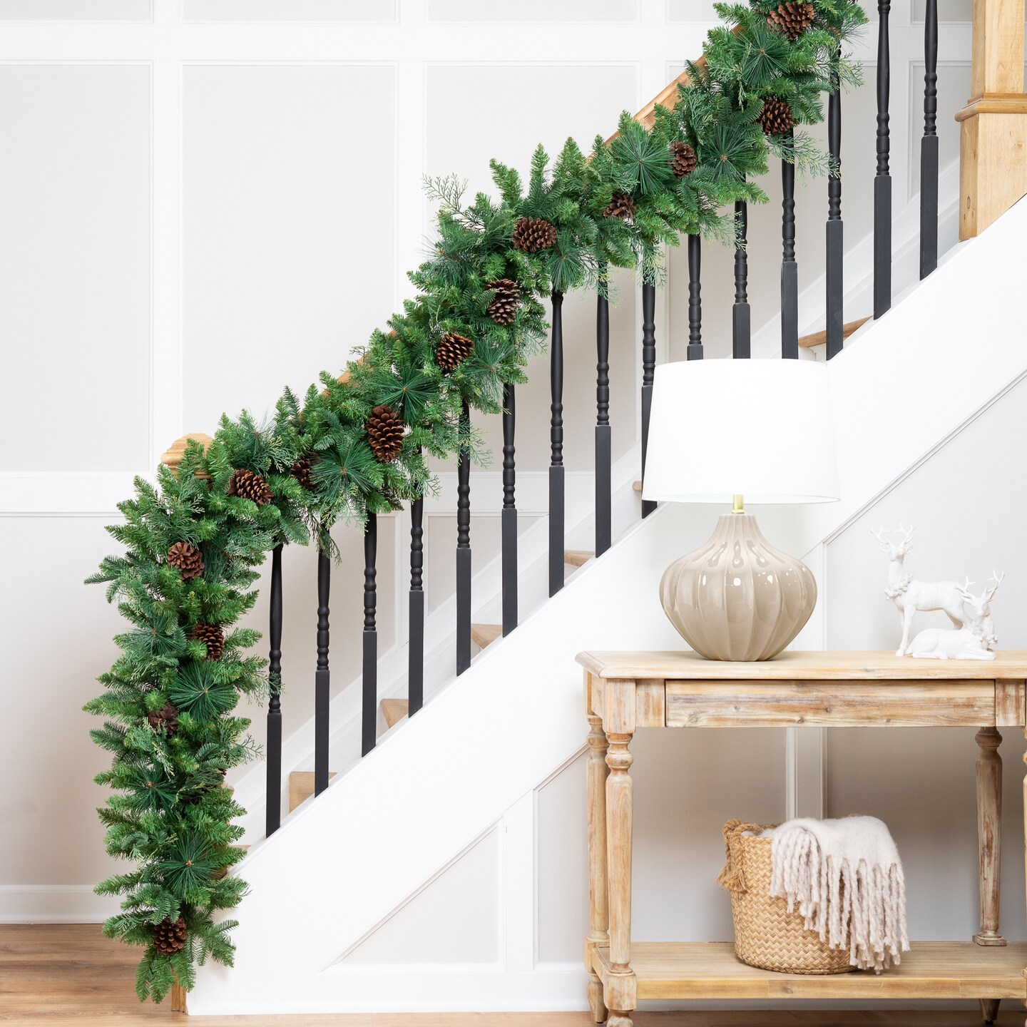 Northlight Pine and Cedar Artificial Christmas Garland with Pinecones - 10' x 15" - Unlit