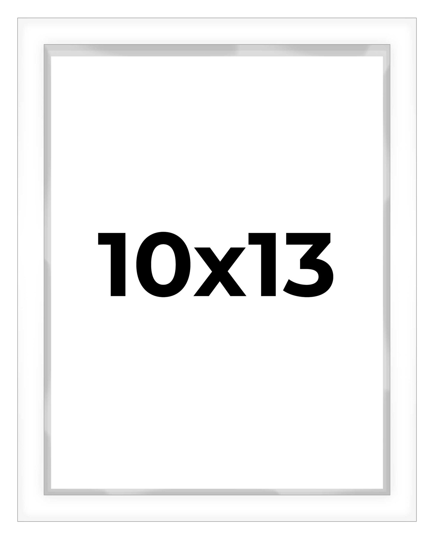10x13 Shadow Box 3/4" Depth White Picture Frame - UV Acrylic, Backing, Hanging Hardware