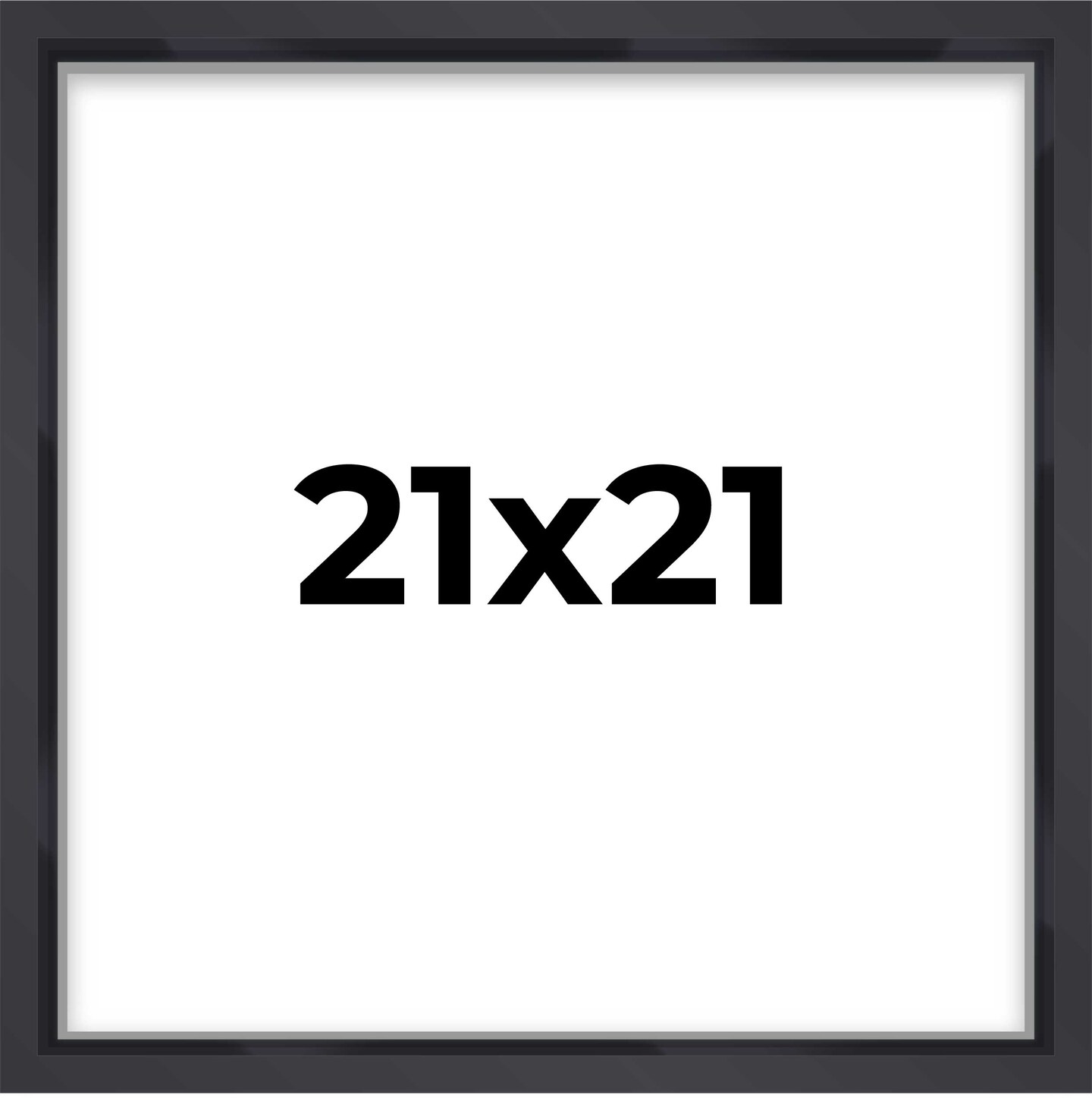 Square Shadow Box 3/4&#x22; Depth Black Picture Frame - UV Acrylic, Backing, Hanging Hardware
