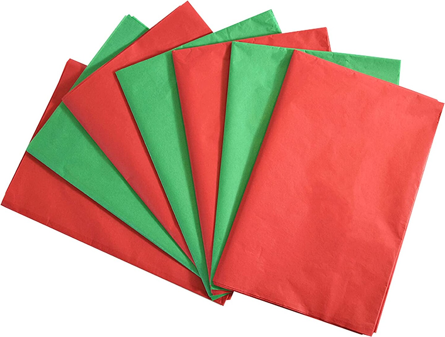 100 Sheets 20&#x22;X14&#x22; Red and Green Tissue Paper Bulk for Gift Bags,Gift Wrapping Arts Craft Party Favor Christmas Decoration