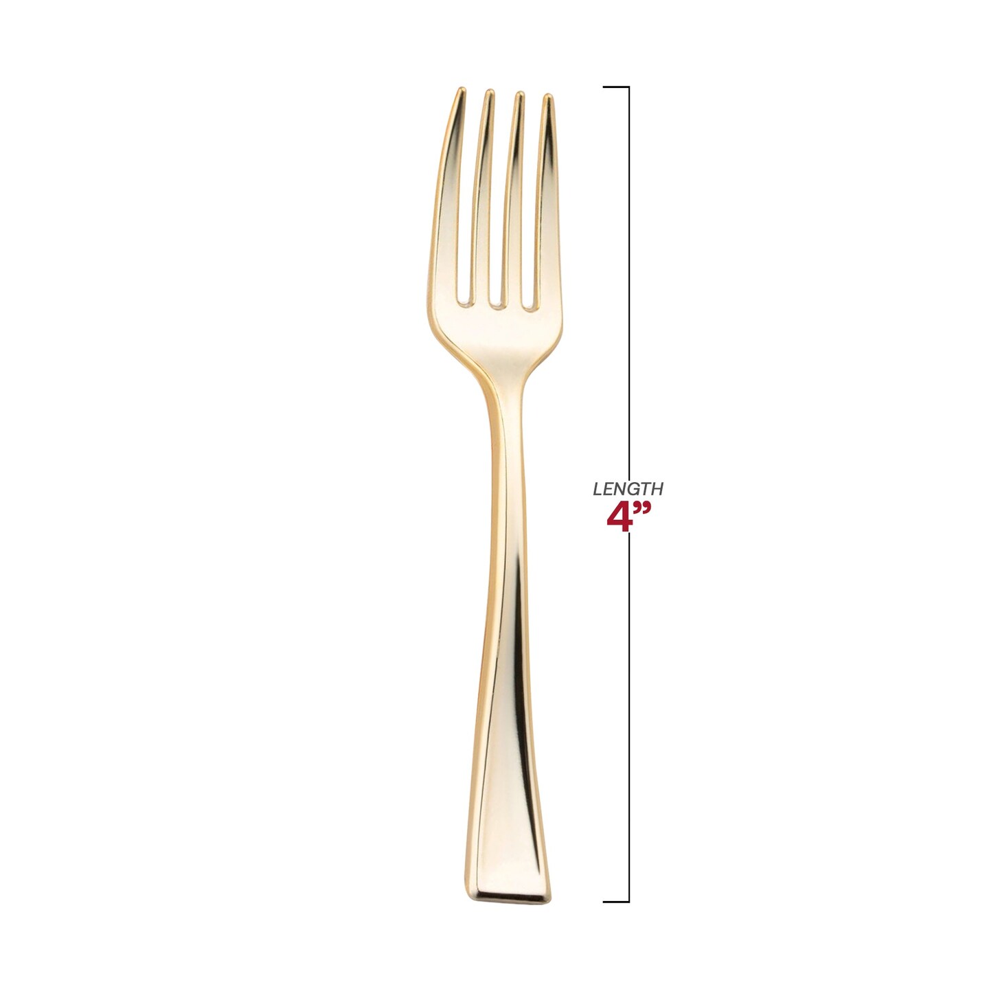 Shiny Metallic Gold Mini Plastic Disposable Tasting Forks (600 Forks)