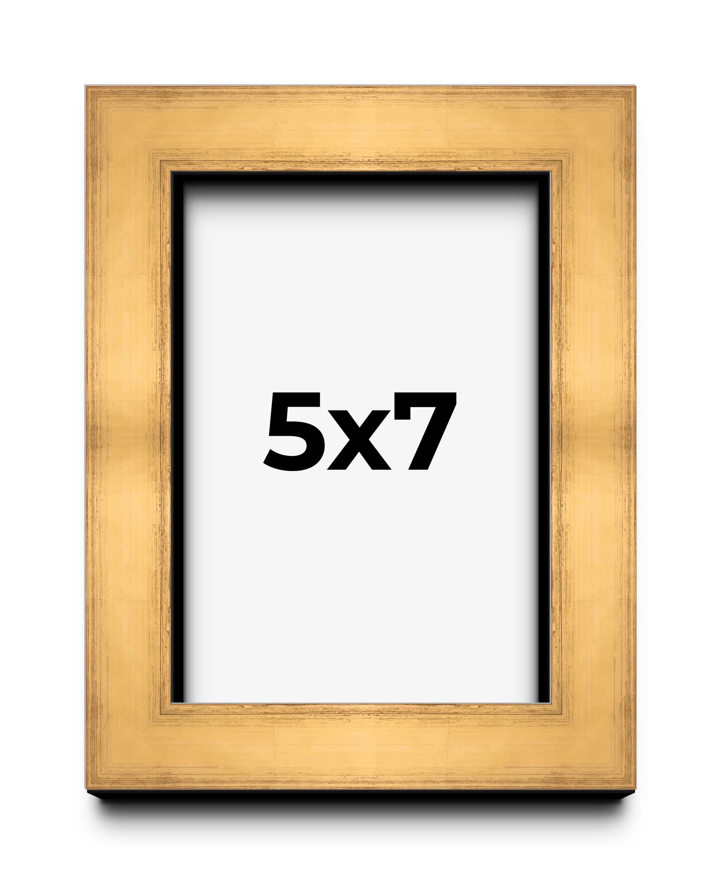 Photo Size Shadow Box 1.5" Depth Gold Picture Frame - UV Acrylic, Backing, Hanging Hardware
