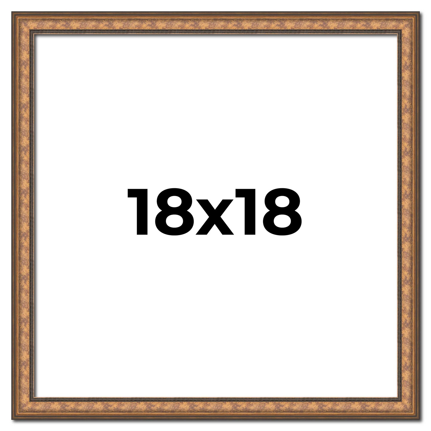 Square Slim Profile Gold Picture Frame - UV Acrylic, Foam Board Backing, Hanging Hardware