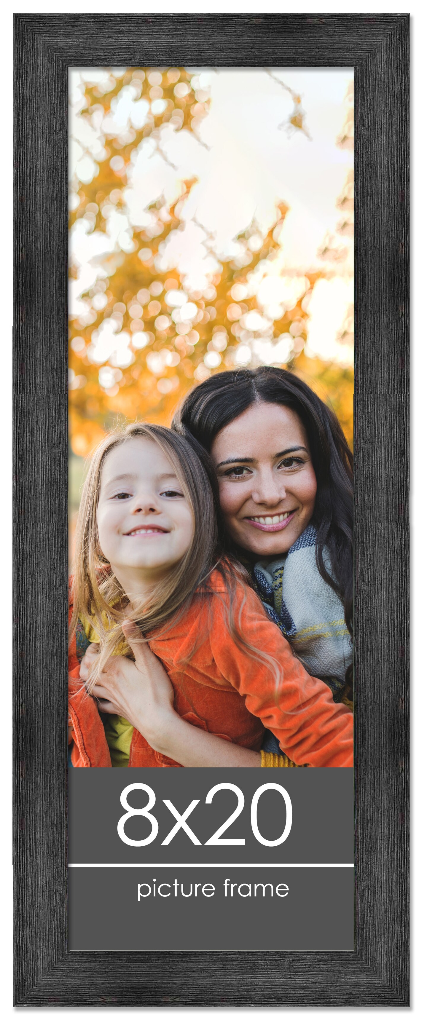 Panoramic Contemporary Black Picture Frame - UV Acrylic, Foam
