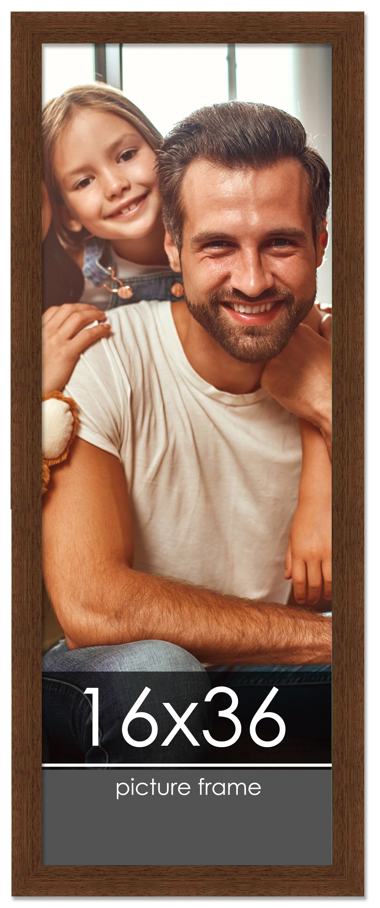 Panoramic Simple Brown Picture Frame - UV Acrylic, Foam Board