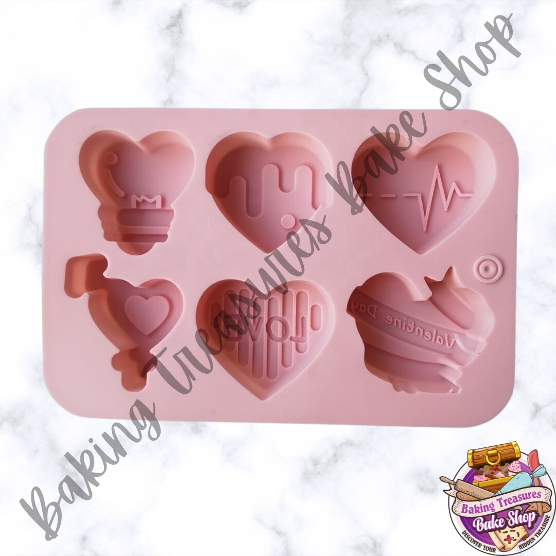Heart Shaped Silicone Mold 6 Cavity