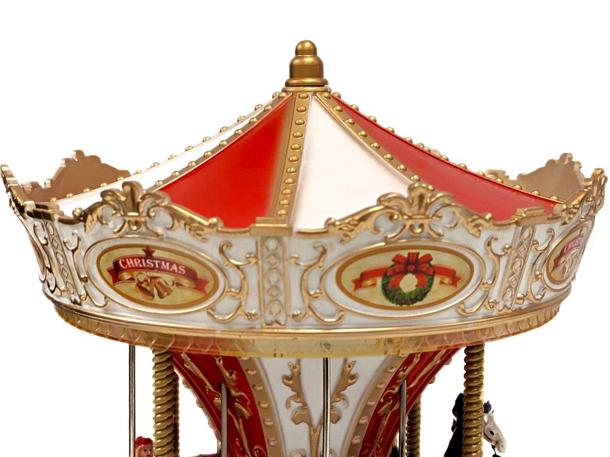 Christmas Carousel Decoration. Animated Christmas Village